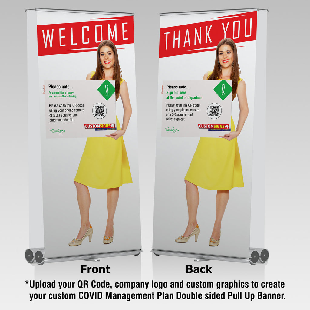 Premium Double Side Greeter Pull Up Banners