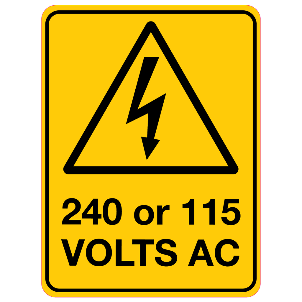 240 Or 115 Volts Ac Sign