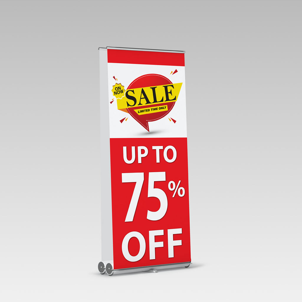 Printed "SALE - LIMITED TIME ONLY" Premium Double Side Pull Up Banner