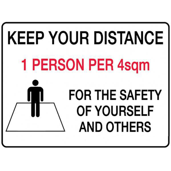 Keep Your Distance For The Safety Of Yourself Others  Sign