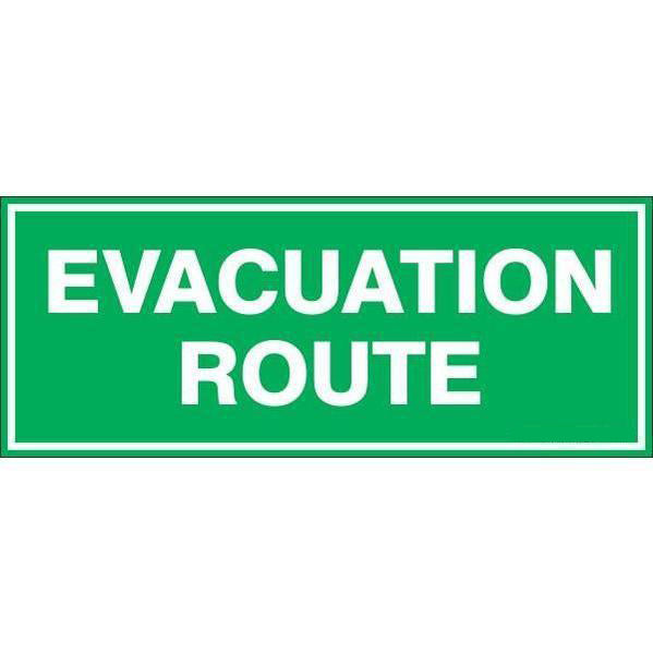 Evacuation Route  Sign