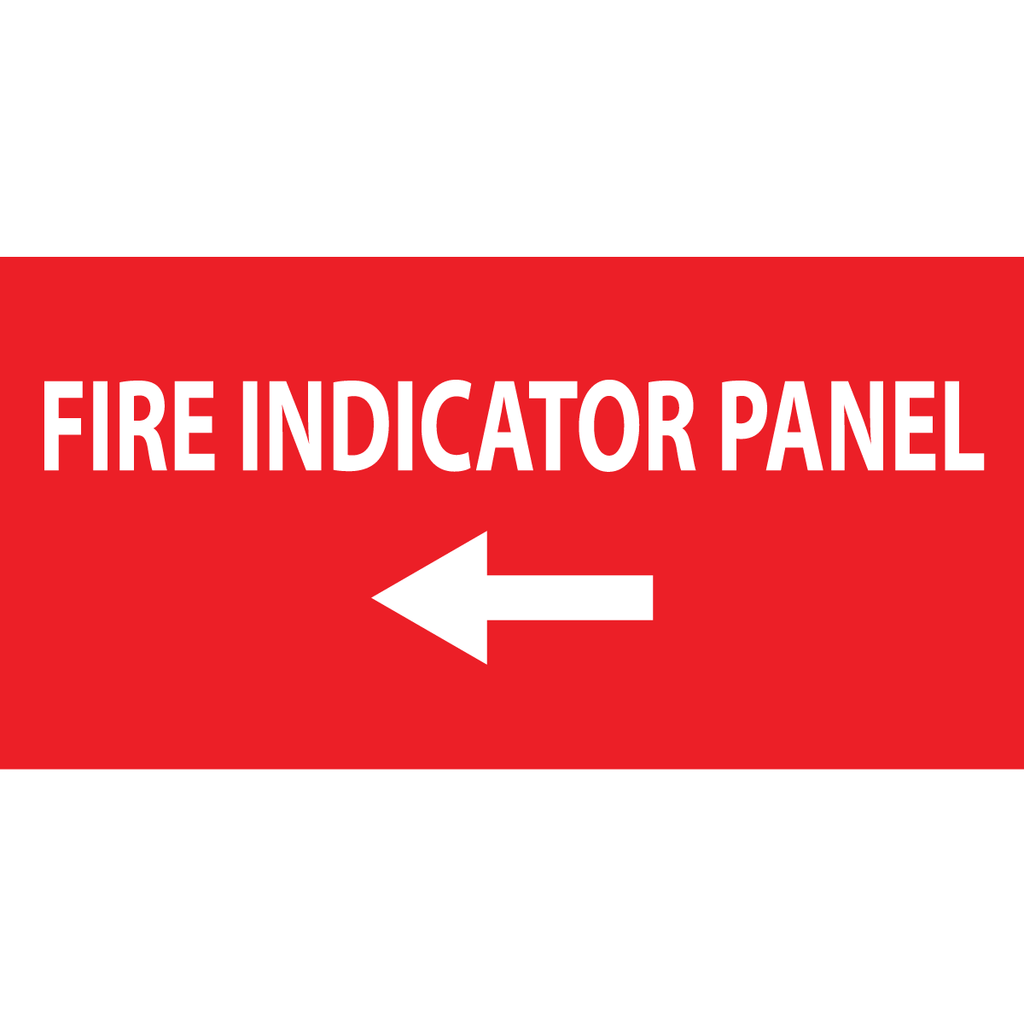 Fire Indicator Panel Left Arrow Sign