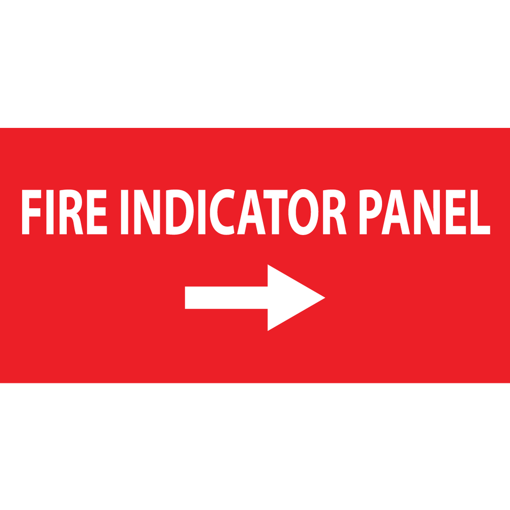 Fire Indicator Panel Right Arrow Sign