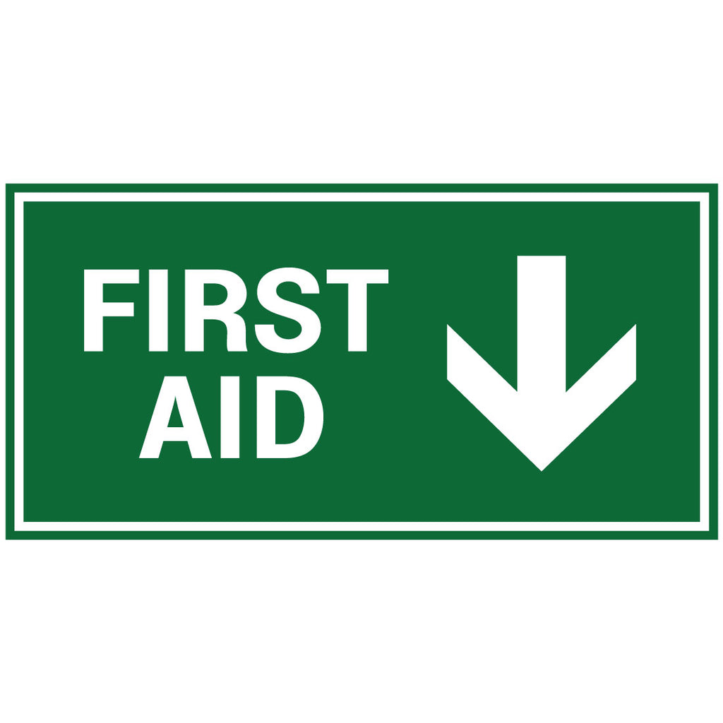 First Aid Arrow Down  Sign