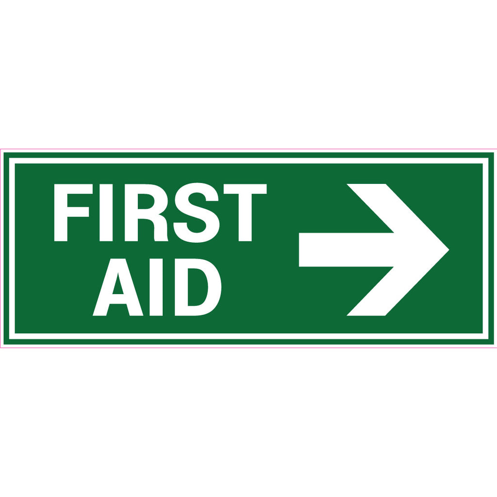 First Aid Arrow Right  Sign