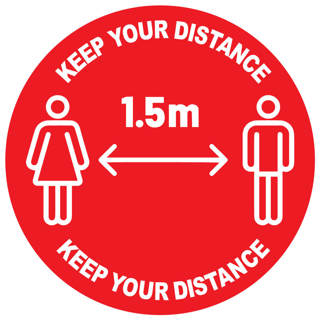 Keep Your Distance 1.5M Floor Sticker Stickers
