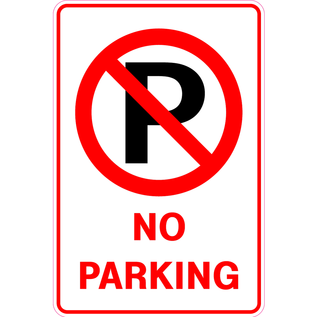 No Parking P  Sign
