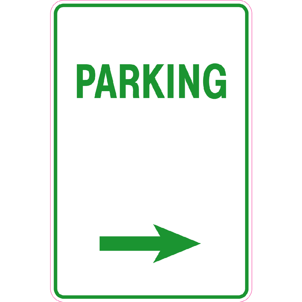 Parking Right Arrow  Sign