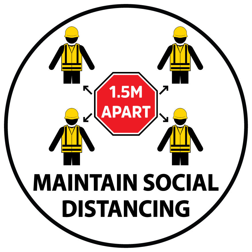 Maintain Social Distancing Floor Stickers