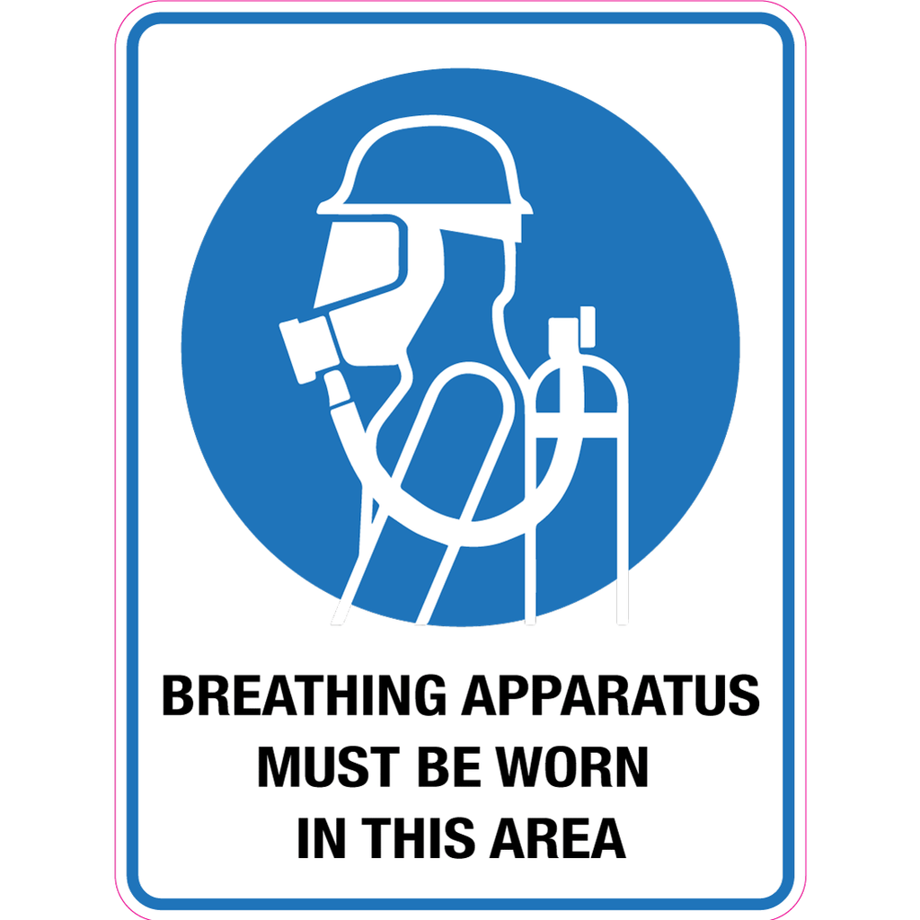 Breathing Apparatus Must Be Worn In This Area  Sign